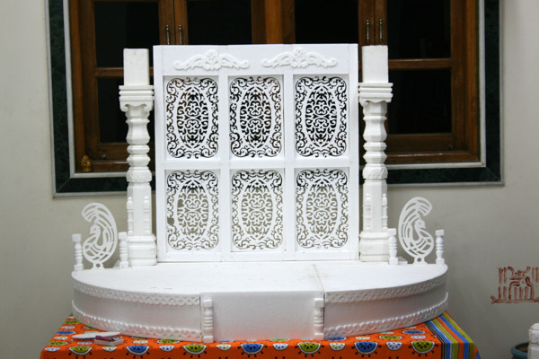 Ganesh Chaturthi Makhar Decoration, Ganesh Chaturthi Thermocol ...